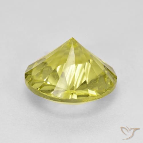 Cuarzo Amarillo limón natural de 5.28 ct, Redondo, VS