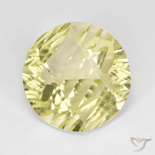 9.66ct Natural Amarillo claro Cuarzo, Redondo, VVS