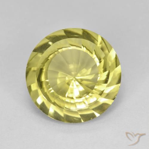 5.29ct Natural Amarillo claro Cuarzo, Redondo, VVS