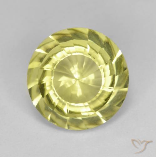 5.53ct Natural Amarillo claro Cuarzo, Redondo, VVS
