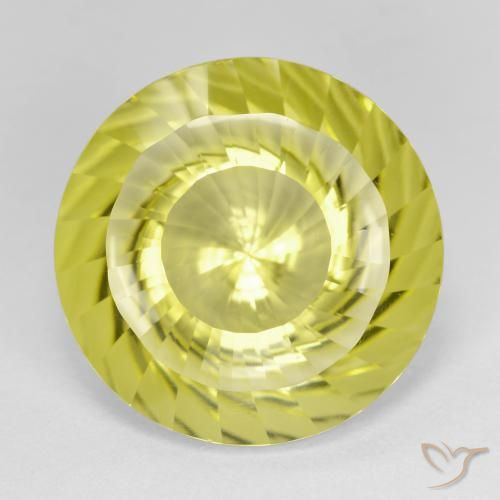 14.35ct Natural Amarillo claro Cuarzo, Redondo, VVS