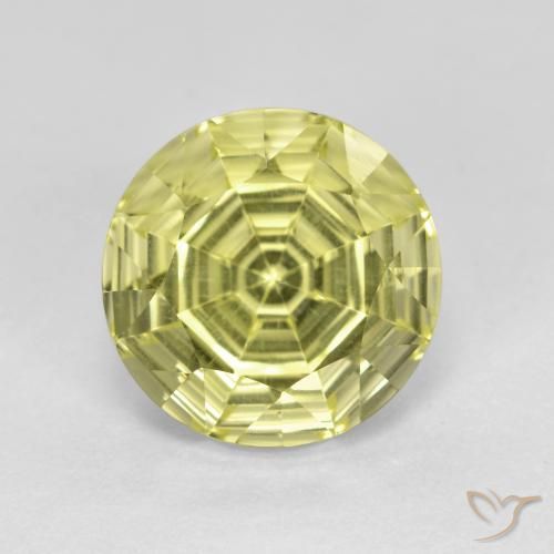 3.67ct Natural Amarillo claro medio Cuarzo, Redondo, VVS-VS