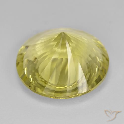 Cuarzo Amarillo laguna natural de 14.85 ct, Redondo, VVS