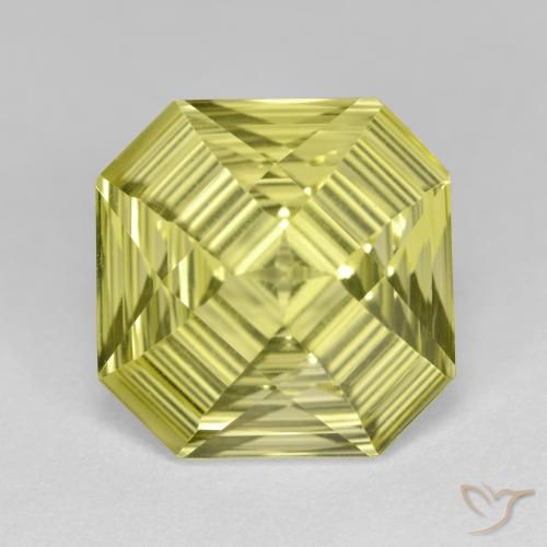 5.99ct Natural Amarillo limón Cuarzo, corte esmeralda, VVS
