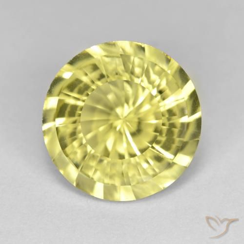5.26ct Natural Amarillo medio Cuarzo, Redondo, VVS