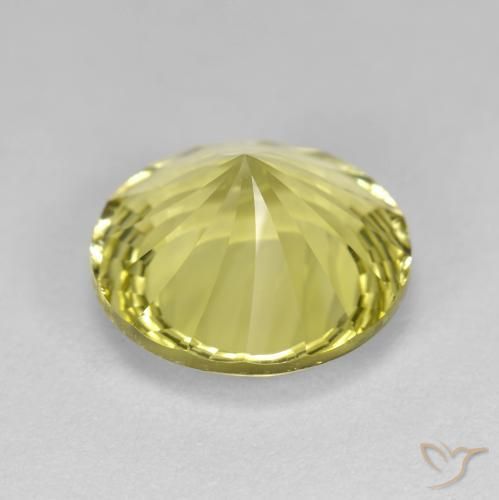 Cuarzo Amarillo medio natural de 5.26 ct, Redondo, VVS