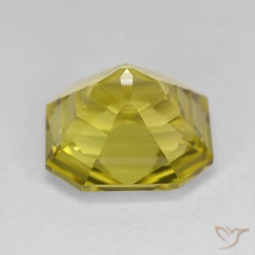 Cuarzo Amarillo claro natural de 6.46 ct, Corte Octágono / Esmeralda, VVS