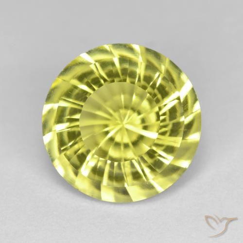 5.35ct Natural Amarillo medio Cuarzo, Redondo, VVS