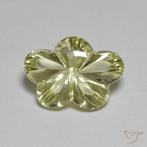 6.32ct Natural Amarillo medio Cuarzo, Corte Flor, Transparente