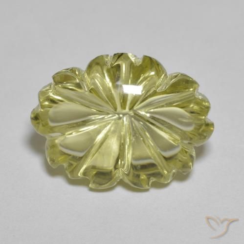10.34ct Natural Amarillo medio Cuarzo, Corte Flor, Transparente