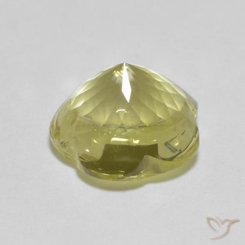 Cuarzo Amarillo laguna natural de 5.10 ct, Corte Flor, Transparente