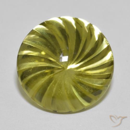 12.79ct Natural Amarillo medio Cuarzo, Redondo, Transparente