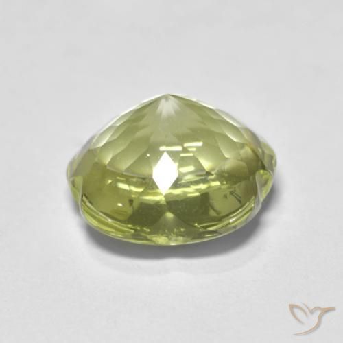 Cuarzo Amarillo claro natural de 4.58 ct, Corte Flor, Transparente