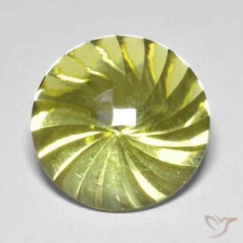 12.44ct Natural Amarillo medio Cuarzo, Redondo, Transparente