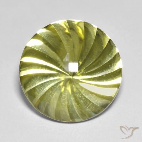 12.86ct Natural Amarillo medio Cuarzo, Redondo, Transparente