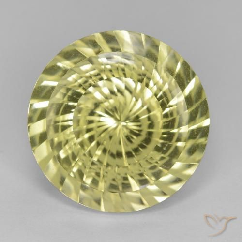 11.38ct Natural Amarillo medio Cuarzo, Redondo, VVS-VS