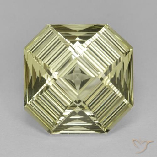 9.09ct Natural Amarillo claro Cuarzo, corte esmeralda, VVS