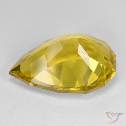 Cuarzo amarillo natural de 20,62 ct, en forma de pera, VS