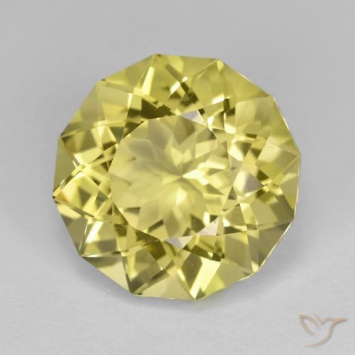 Cuarzo Amarillo miel muy claro natural de 10.26 ct, Elegante, VVS-VS