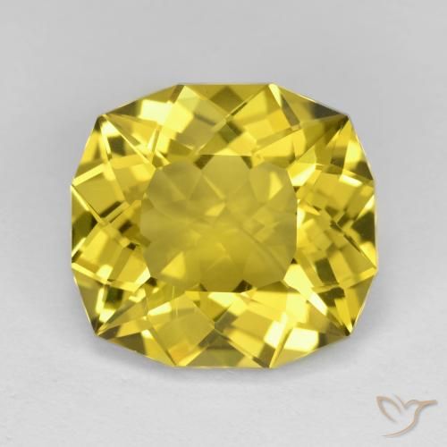 9.58ct Natural Amarillo medio Cuarzo, Forma Cojín, VVS-VS