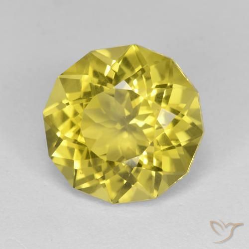 Cuarzo Amarillo medio natural de 6.05 ct, Elegante, VVS-VS