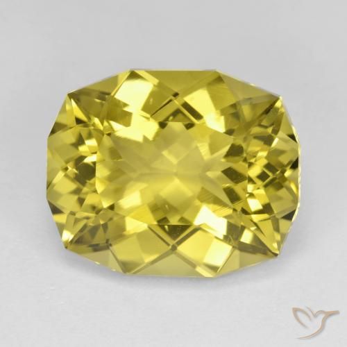 11.42ct Natural Amarillo medio Cuarzo, Forma Cojín, VVS-VS, Photo A