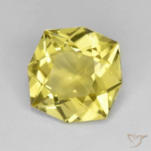 Cuarzo Amarillo miel muy claro natural de 4.66 ct, Corte Octágono / Esmeralda, VVS-VS
