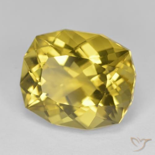 Cuarzo Amarillo medio natural de 11.75 ct, Elegante, VVS-VS