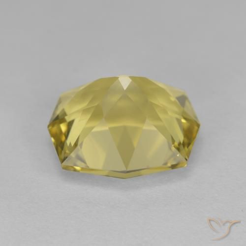 Cuarzo Amarillo claro natural de 4.71 ct, Corte Octágono / Esmeralda, VVS-VS