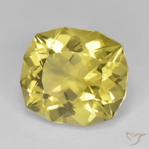 Cuarzo Amarillo abejorro claro natural de 10.44 ct, Forma Cojín, VS