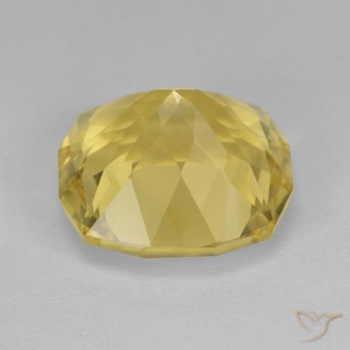Cuarzo Amarillo-dorado claro natural de 8.35 ct, Forma Cojín, VS