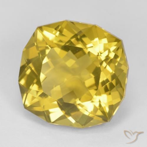 Cuarzo Amarillo medio natural de 15.19 ct, Elegante, VS