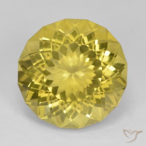 17.24ct Natural Amarillo claro medio Cuarzo, Redondo, VS