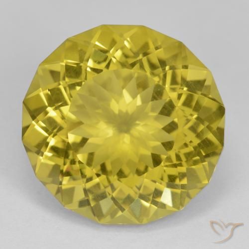 25.03ct Natural Amarillo miel claro Cuarzo, Redondo, VS