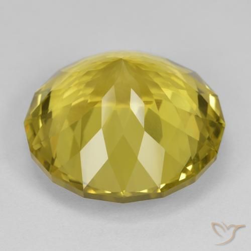 Cuarzo Amarillo miel claro natural de 25.03 ct, Redondo, VS