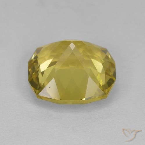 Cuarzo Amarillo pálido natural de 6.40 ct, Forma Cojín, VS