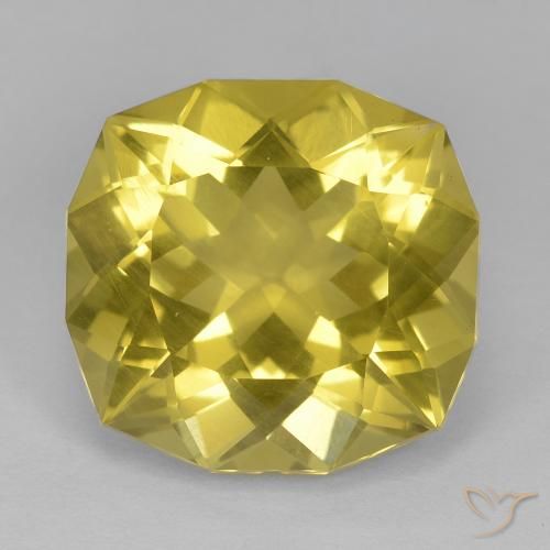 15.14ct Natural Amarillo medio Cuarzo, Forma Cojín, VS