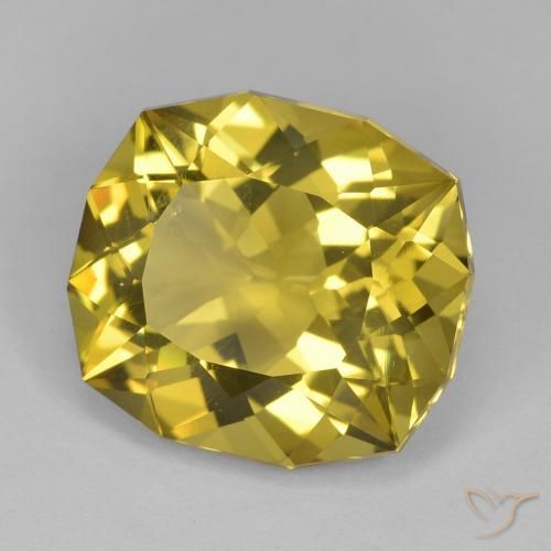 Cuarzo Amarillo dijón natural de 10.54 ct, Forma Cojín, VS