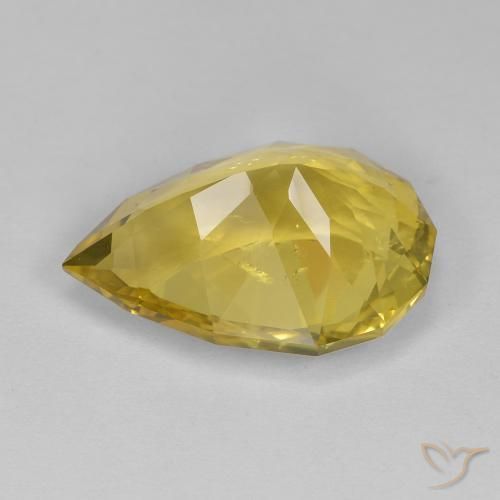 Cuarzo Dorado amarillento natural de 10.59 ct, En forma de pera, VS