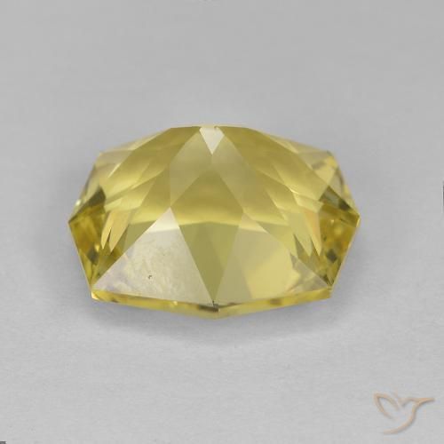 Cuarzo Amarillo claro natural de 6.07 ct, Corte Octágono / Esmeralda, VS