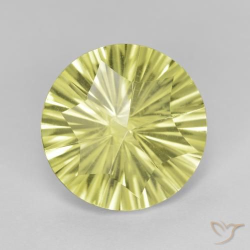 5.20ct Natural Amarillo medio Cuarzo, Redondo, VVS-VS