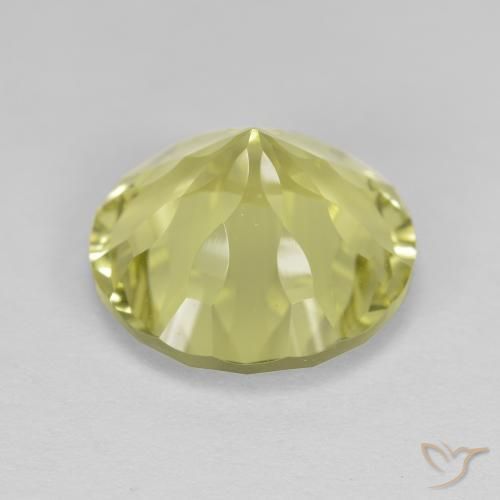 Cuarzo Amarillo medio natural de 5.42 ct, Redondo, VVS