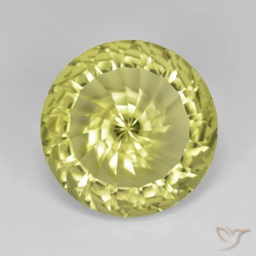 8.00ct Natural Amarillo limón Cuarzo, Redondo, VVS