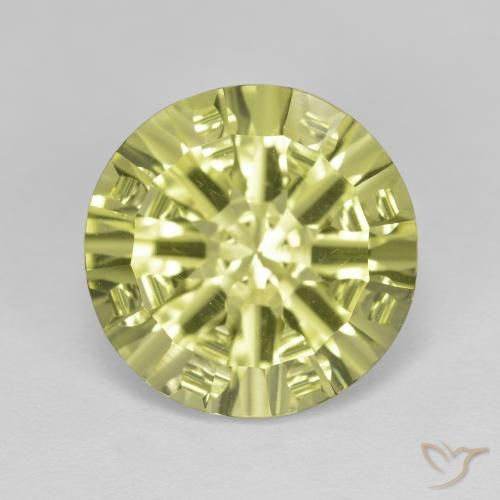 5.35ct Natural Amarillo limón Cuarzo, Redondo, VVS