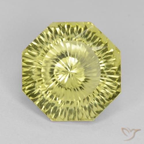8.71ct Natural Amarillo limón Cuarzo, corte esmeralda, VVS