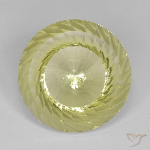 10.17ct Natural Amarillo medio Cuarzo, Redondo, VVS-VS