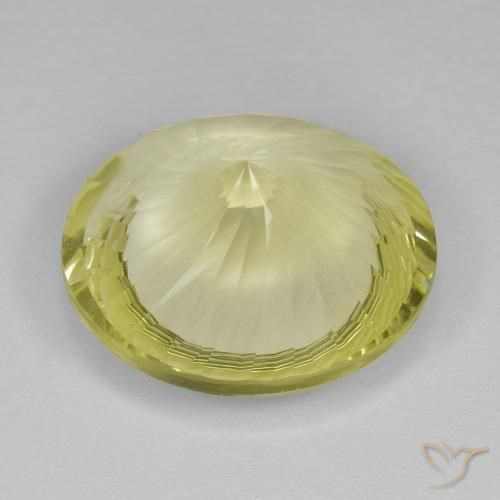 Cuarzo Amarillo medio natural de 10.17 ct, Redondo, VVS-VS