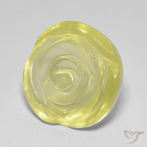 16.97ct Natural Amarillo laguna Cuarzo, Corte Flor, Transparente