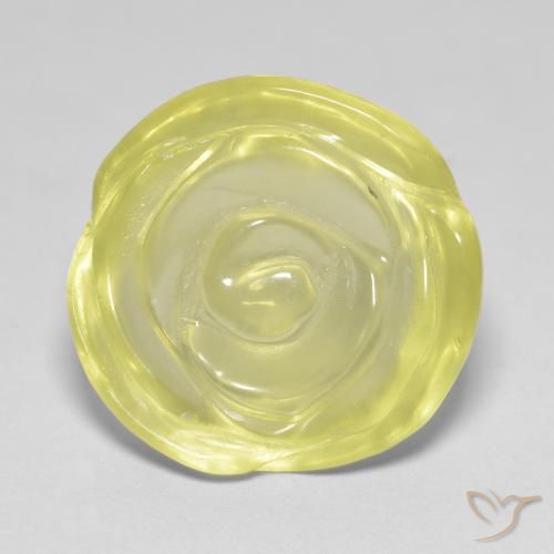 Cuarzo Amarillo laguna natural de 16.97 ct, Corte Flor, Transparente