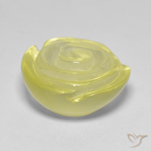 Cuarzo Amarillo laguna natural de 16.97 ct, Corte Flor, Transparente